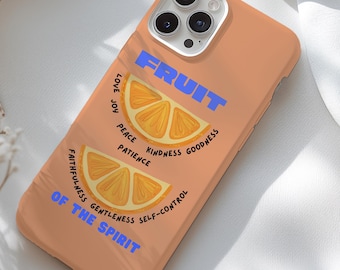 Fruit of the spirit phone cover, Christian phone case, Bible verse iPhone & Samsung tough cover, Aesthetic God Case, Trendy Jesus scripture