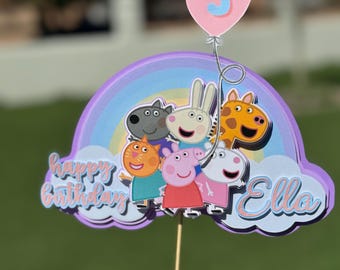 Peppa Pig Cake Topper Customized