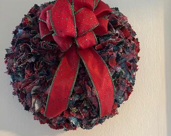 8 in kerststoffenkrans