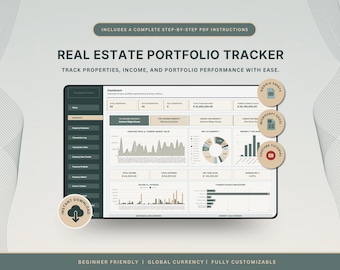 Real Estate Investment Portfolio Tracker Google Sheets Loan Spreadsheet Personal Finance Tracker Mortgage Rental Property Management Planner