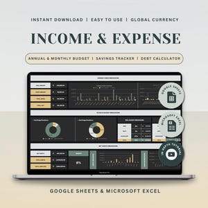Income and Expense Tracker Spreadsheet Personal Financial Dark Mode Budget Planner Excel Budget Tracker Expense Dark Google Sheets Tracker
