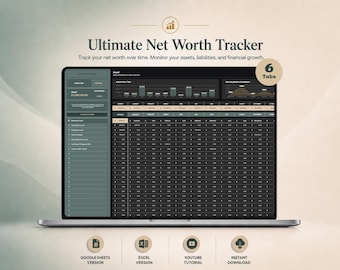 Net Worth Tracker Google Sheets Personal Finance Spreadsheet Asset Liability Tracker Wealth Management Excel Investment Tracker Dark Mode