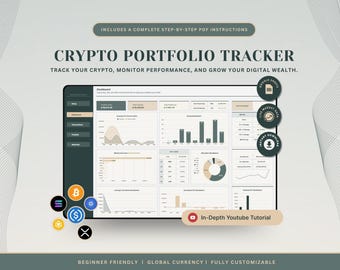 Crypto Investment Portfolio Spreadsheet Tracker Google Sheet Crypto Market Trading Tracker Investment Tracker Trading Journal Wealth Tracker