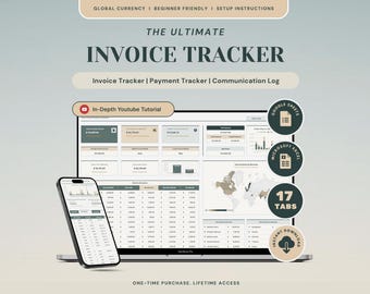 Small Business Invoice Tracker Spreadsheet Kunden-Mangement Google Sheets Invoice Generator Excel Planner Kunde crm Google Sheets Planner