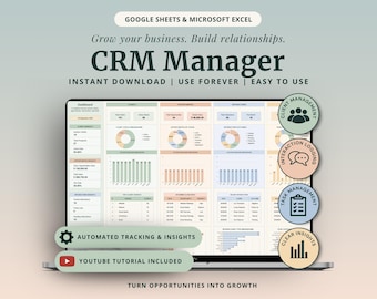 CRM Client Tracker Spreadsheet Client Tracker Excel Customer Relationship Google Sheets Small Business Templates  Client Management Tracker