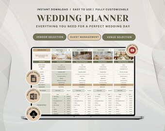 Wedding Planner Spreadsheet Guest List Tracker Google Sheets Wedding Budget Excel Tracker Seating Plan Wedding Itinerary Excel Wedding Gift