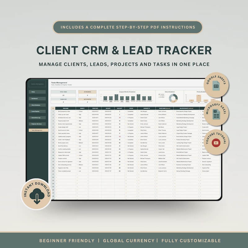 Crm Tracker 2026 - Etsy