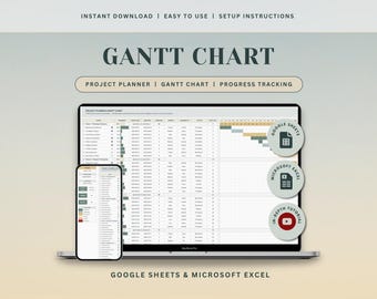 Project Timeline Tracker, Gantt Chart, Small Business Project Planner ...