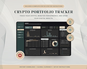 Crypto Investment Portfolio Spreadsheet Tracker Google Sheet Crypto Market Trading Tracker Investment Tracker Trading Journal Dark Mode