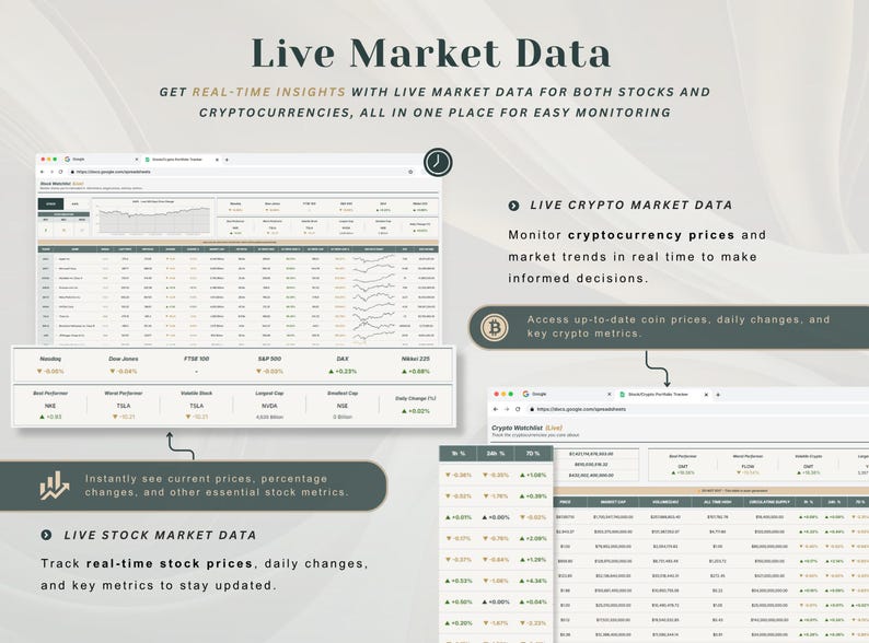 PLR Investment Portfolio Tracker Spreadsheet Stock Portfolio Tracker Google Sheets Investment Dashboard Trading Journal Crypto Tracker image 13