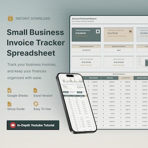 Small Business Invoice Tracker Spreadsheet Client Management Google Sheets Invoice Generator Excel Planner Client CRM Google Sheets Planner