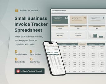 Small Business Invoice Tracker Spreadsheet Client Management Google Sheets Invoice Generator Excel Planner Client CRM Google Sheets Planner