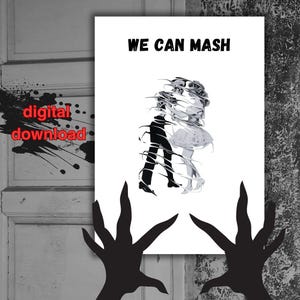 we can masht monster love Grußkarte | lustig & sarkastisch | Beziehung Karte | Ausdruckbar | downloadbare Karte | digitaler Download