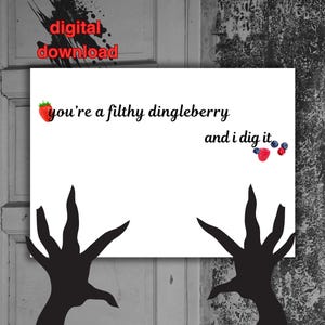 tu n'es qu'un crasseux dingleberry et je l'aime cartes de vœux | d'amour drôle et sarcastique | imprimable | carte téléchargeable | téléchargement numérique