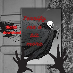 terrify me halloween creepy greeting card | funny & sarcastic card | scary halloween | snarky card | printable | digital download