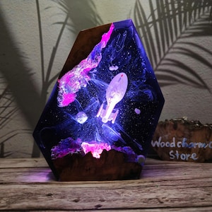 Customer Night Light, Spaceship Model, Star Trek figure decor room, Ncc 74656 statue, Galaxy lamp, Best night light 2025, Unique night light