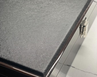 Abschließbarer Colt 1911 Pistolen Koffer: Schwarzes Vinyl, Innen Samt