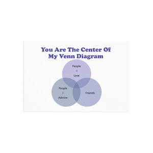 Sei il centro del mio diagramma di Venn Cartoline artistiche viola