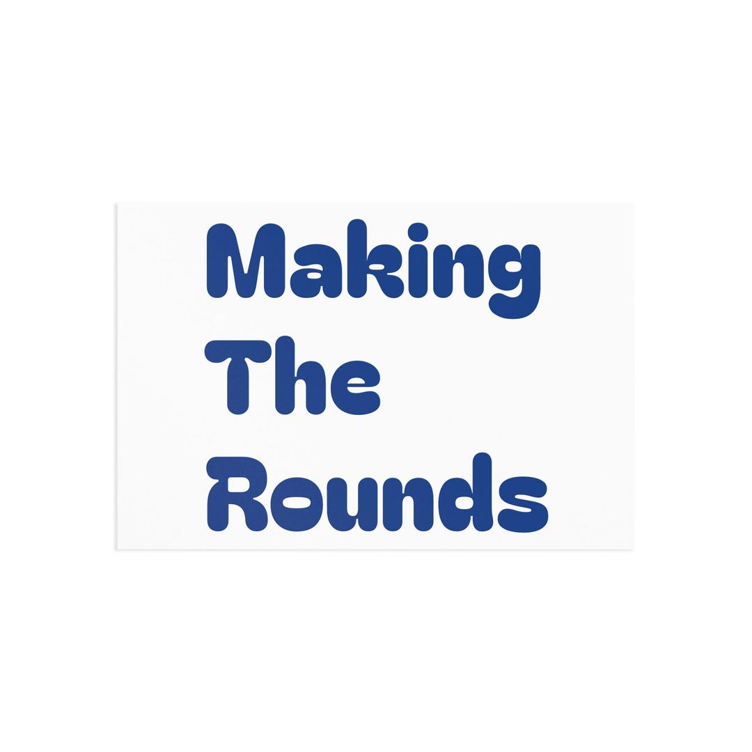 Making the Rounds Dark Blue Fine Art Postcards - Etsy