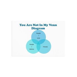 Non sei nel mio diagramma di Venn Cartoline artistiche blu
