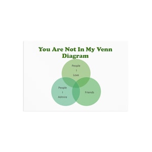 Non sei nel mio diagramma di Venn Cartoline artistiche verdi