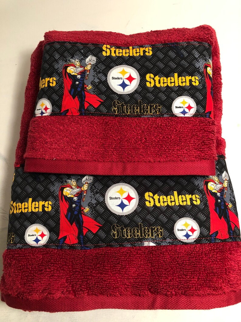 Thor Steelers Football Team Bath Towel Set Etsy