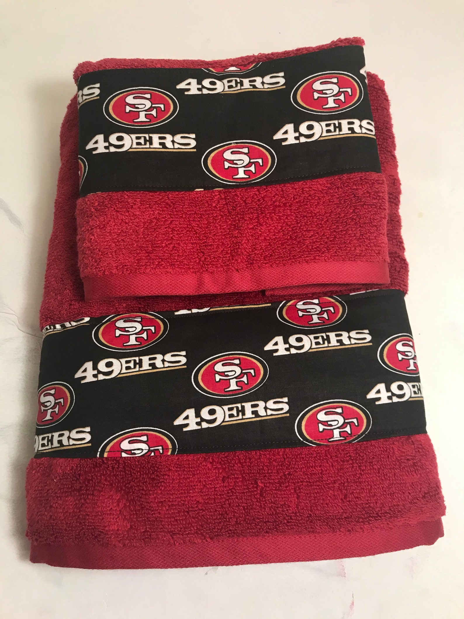 San Francisco 49ers NFL Team Football Bath Towel Set Etsy