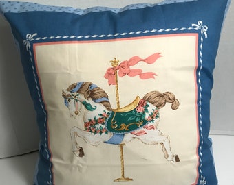 Set of 2 Carousal Horses Pillow Covers