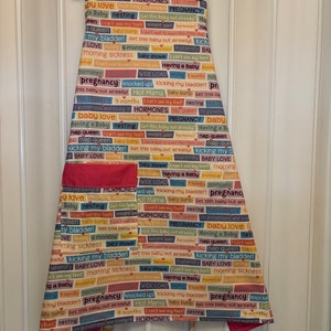 Adult Reversible Apron with Pockets Baby to be