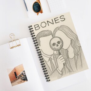 Bones Tv series Spiral Notebook -Crime Show fans, Journaling, Seeley Booth, Temperance Brenan, Bones Series, Writing, and Sketching