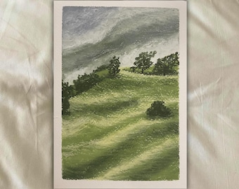 Liora - Pintura original al pastel al óleo / Arte mural hecho a mano / Arte con textura / Decoración del hogar / por Deniz Beki