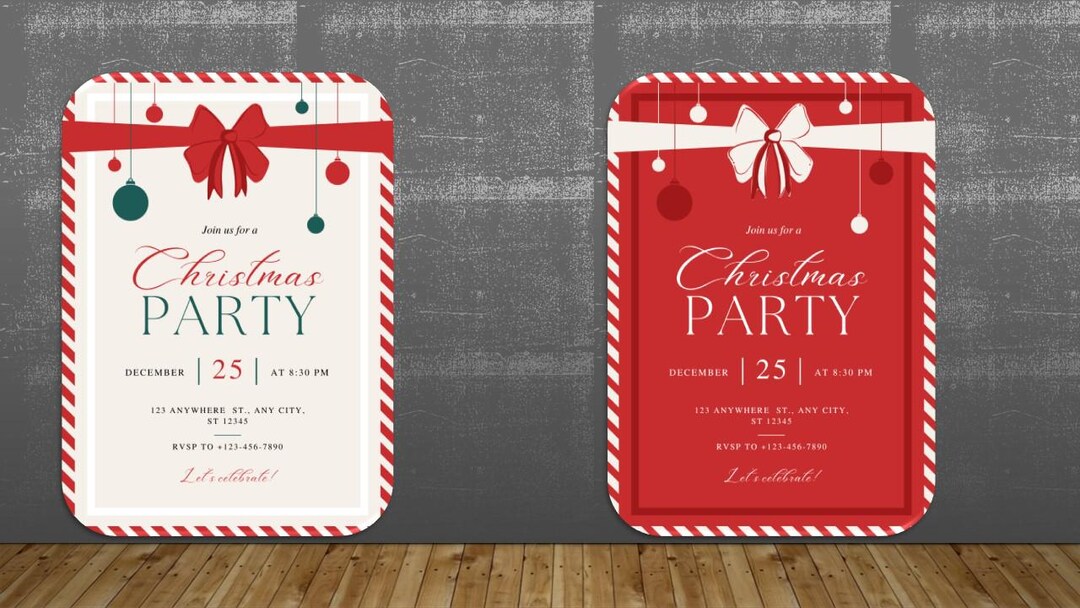 4 Personalized Invitation Cards Customizable Printable Invitations ...