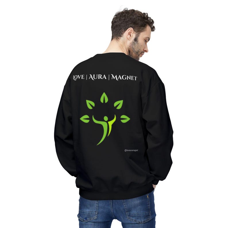 Sudadera unisex de cuello redondo de felpa suave de peso medio - 80 % algodón hilado en anillo, 20 % poliéster. Corte relajado con diseño de hombros caídos. imagen 5