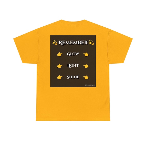 Glow, Light, Shine - Unisex Heavy Cotton Tee - inspirational Graphic Shirt for Men & Women