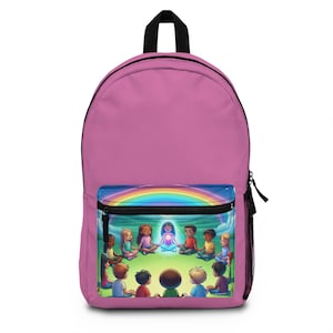 Love AURA Magnet - Sac à dos arc-en-ciel inspirant pour enfants, cartable coloré, sac à dos pour enfant, idéal pour la rentrée scolaire, cadeau pour enfants