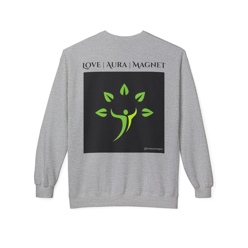 Sudadera unisex de cuello redondo de felpa suave de peso medio - 80 % algodón hilado en anillo, 20 % poliéster. Corte relajado con diseño de hombros caídos. imagen 9