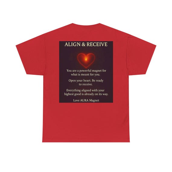 ALIGN and RECEIVE - Unisex Heavy Cotton Tee - inspirational Graphic Shirt for Men & Women