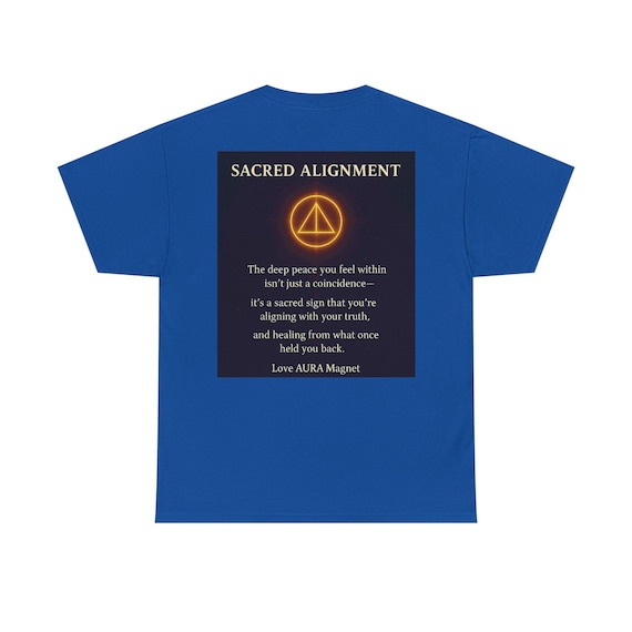 SACRED ALIGNMENT - Unisex Heavy Cotton Tee - inspirational Graphic Shirt for Men & Women