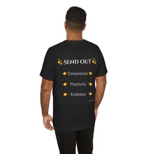 Send Out - Love AURA Magnet - ユニセックスTシャツ - ポジティブバイブスTシャツ、カジュアル＆セミフォーマルウェアに最適なソフトコットンクルーネックシャツ