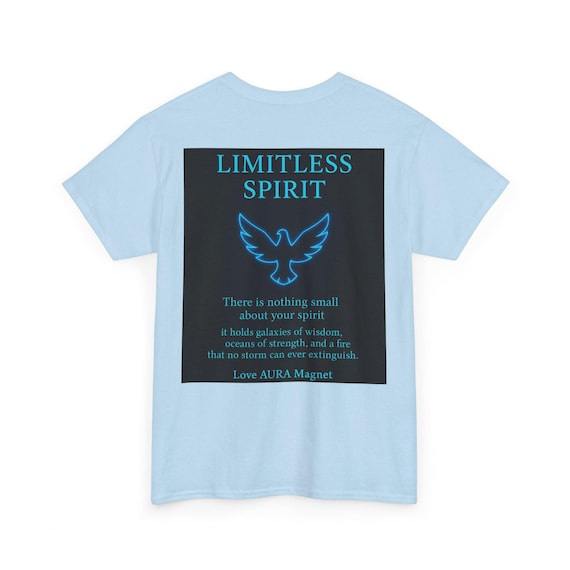 LIMITLESS SPIRIT - Unisex Heavy Cotton Tee - inspirational Graphic Shirt for Men & Women