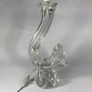 Classic French Daum Crystal Table Lamp - 1950s Elegance