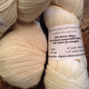 British Alpaca/Merino/Nylon SW sock weight yarn 100 grams image 1