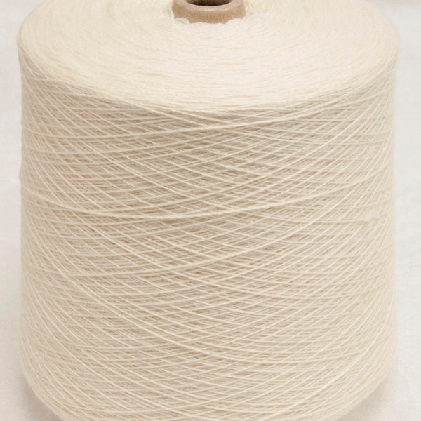 1 Kg Cone Merino Superwash Medium Light Sock Yarn - Natural White