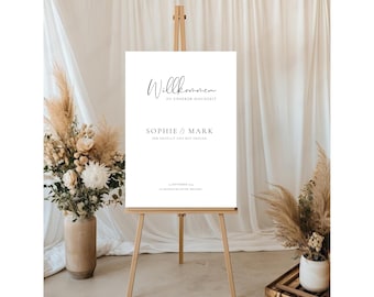 signo de bienvenida de boda con clase, signo de bienvenida, signo de bienvenida de boda minimalista, signos de boda, signo de boda grande