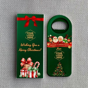 Firmen-Weihnachts-Dankeschön-Magnet-Geschenk, Geschäft-Weihnachtskarte, Weihnachtsflaschenöffner-Geschenkbox für Geschäft, personalisiertes Logo