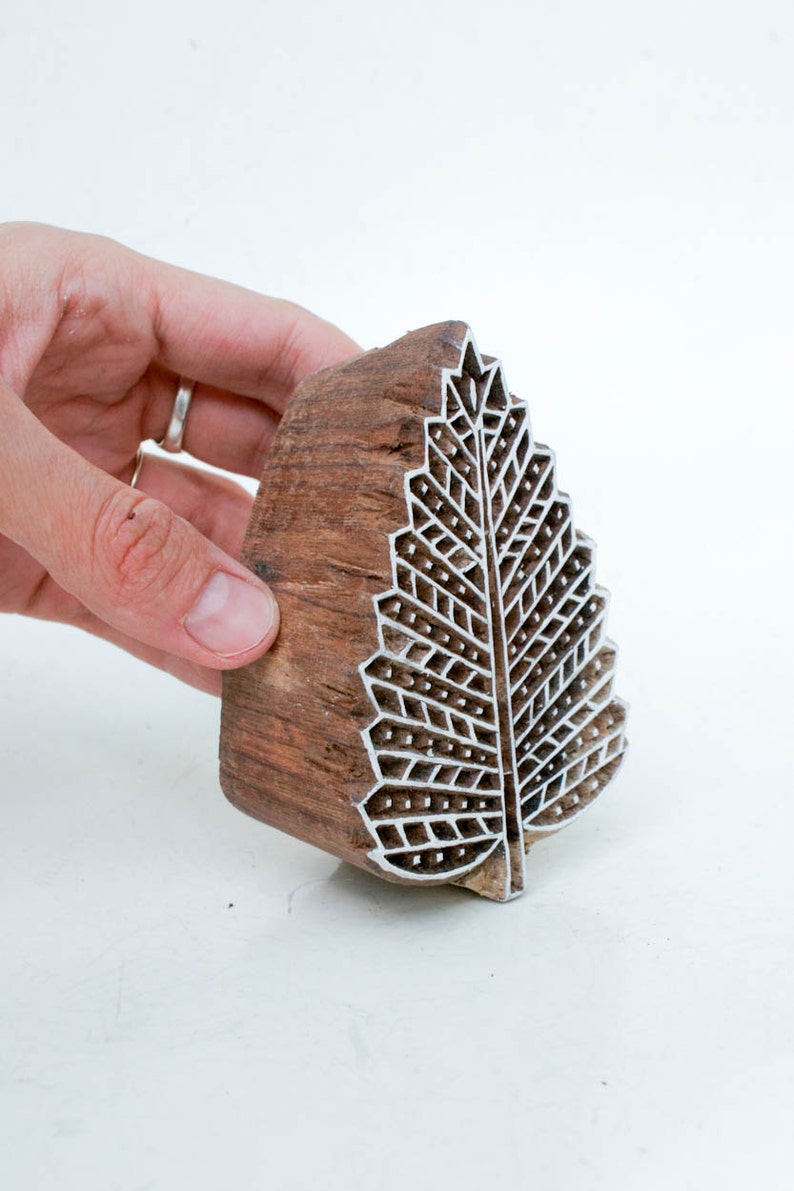 Wood Block Stamp Leaf 188 Etsy