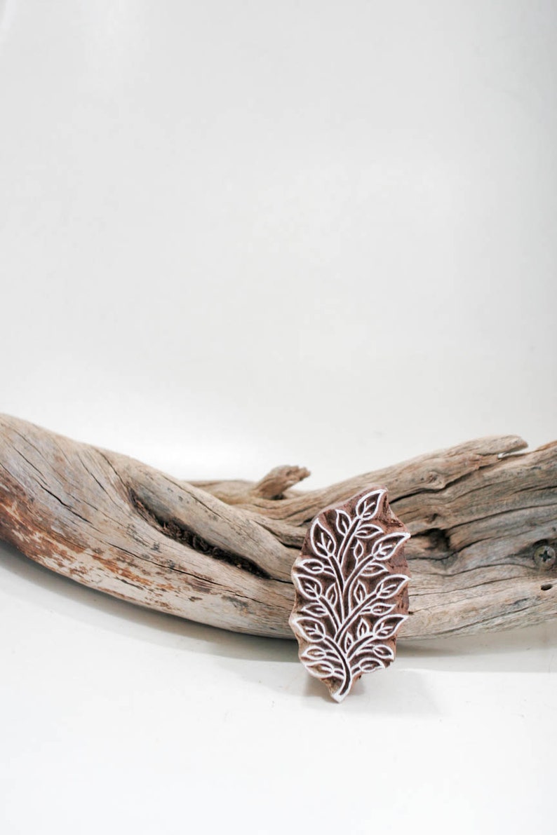 Wood Block Stamp Leaf 161 Etsy