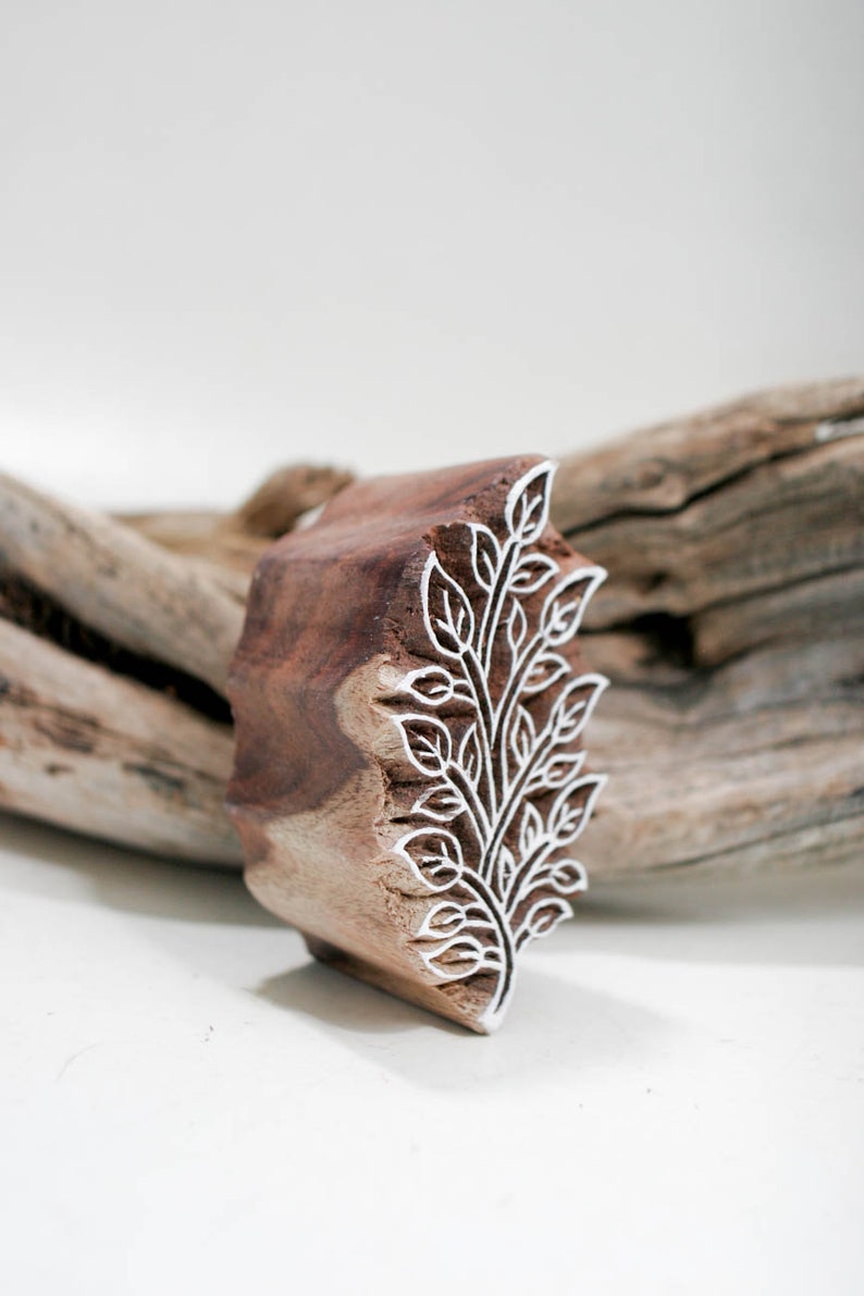 Wood Block Stamp Leaf 161 Etsy
