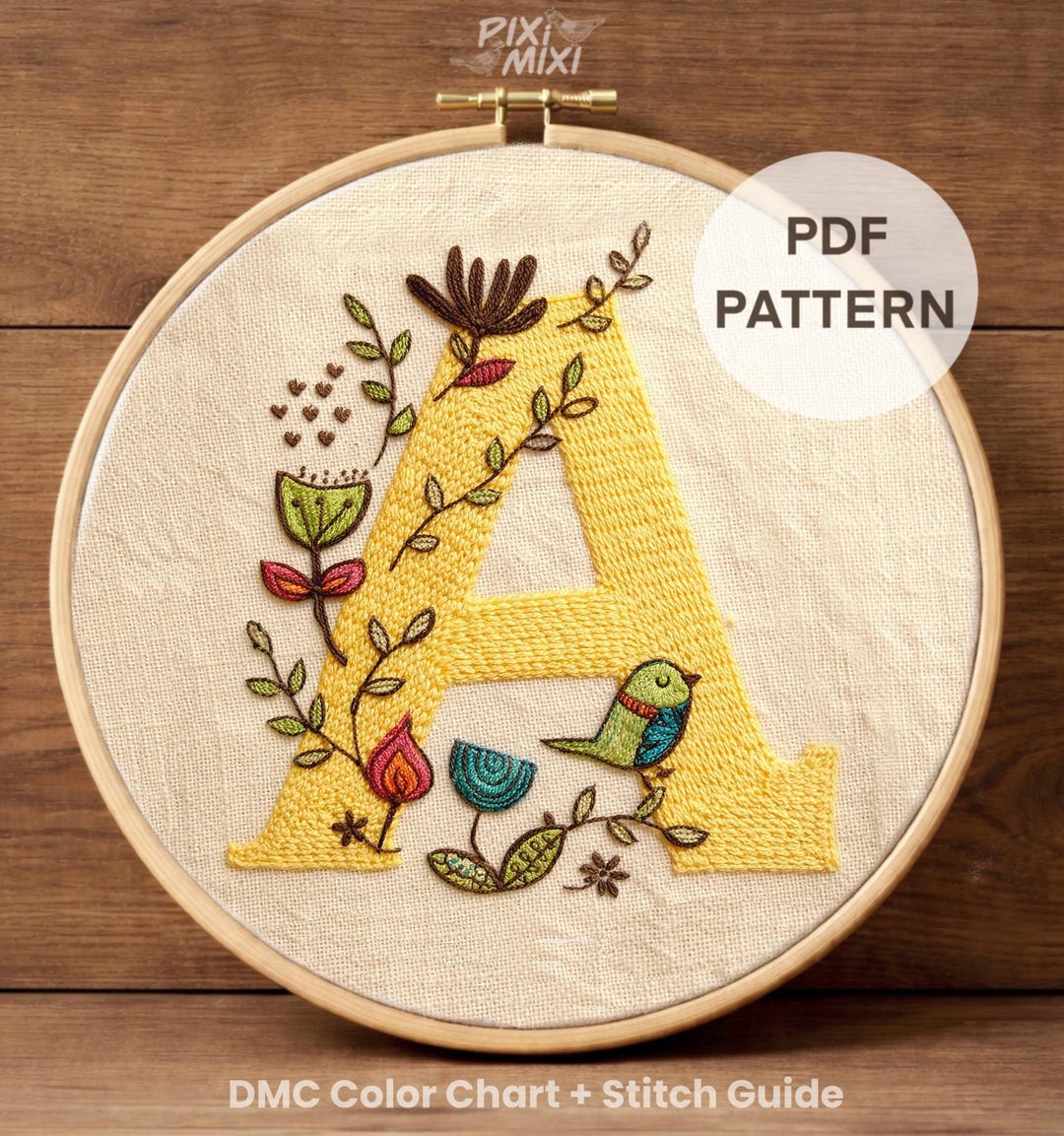 A-Z Alphabethand Embroidery Pattern Bundle, Letters Embroidery PDF ...