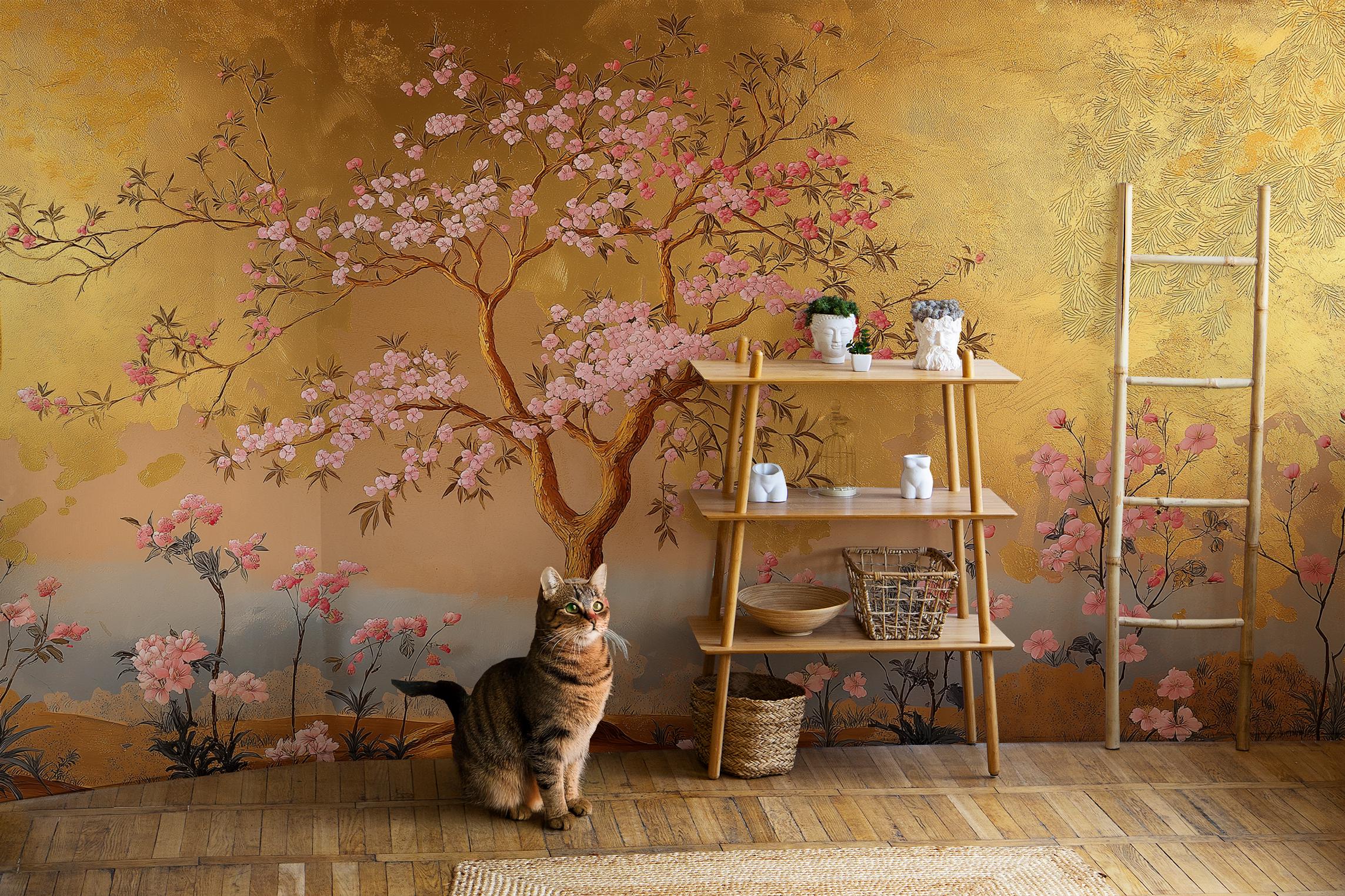 Wandtattoo Baum Kirschbaum, Kinderzimmer Wandtattoo-Kirschblüte Baum Blumen Wandtattoo-DK431 - Schweiz